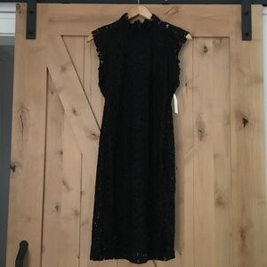ALEXIA ADMOR Kendall Lace Sheath Dress Black Caviar Size M